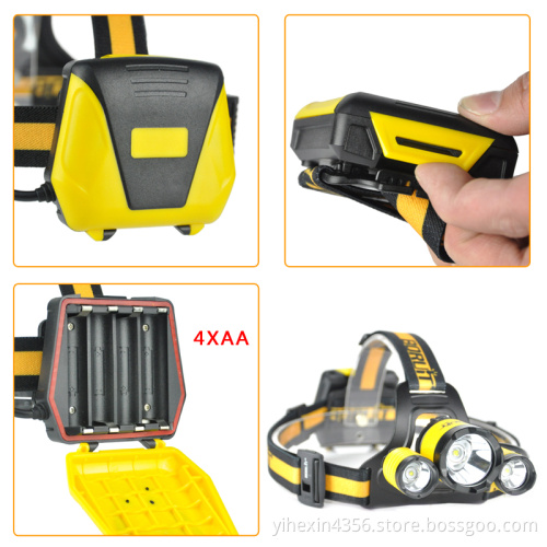 Boruit High Power B17 Zoomable LED Headlamp Cree L2 4*AA Battery Power Supply